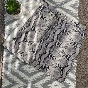 BB Dakota Snake Print Faux Leather Skirt